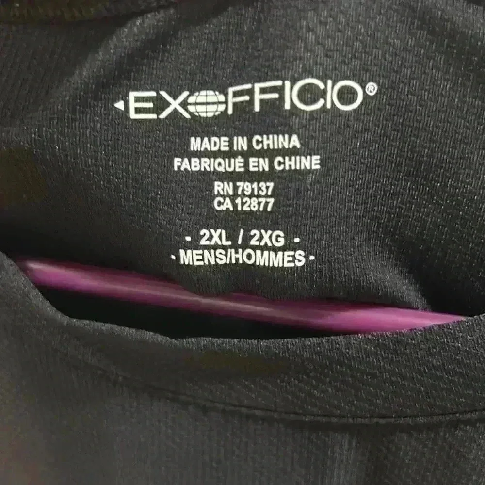 Exofficio short sleeve t-shirt Sz 2XL Black RN 79137